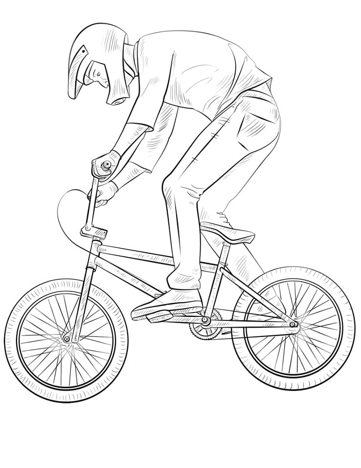 Desenho De Ciclismo Divertido Para Imprimir