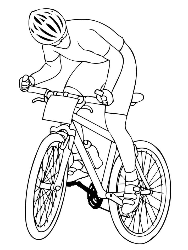 Ciclismo para colorir