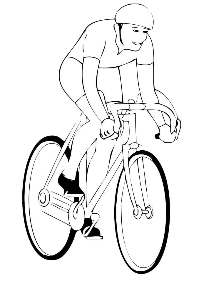 Desenho De Ciclismo Para Colorir grátis Em Pdf