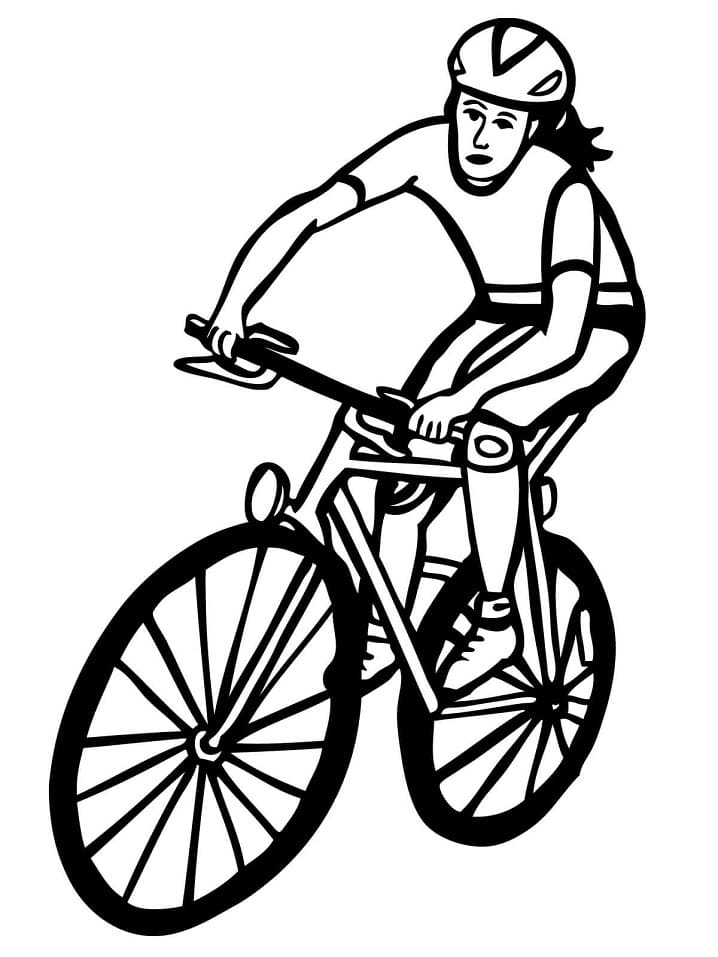 Desenho De Ciclismo Para Pintar e Imprimir