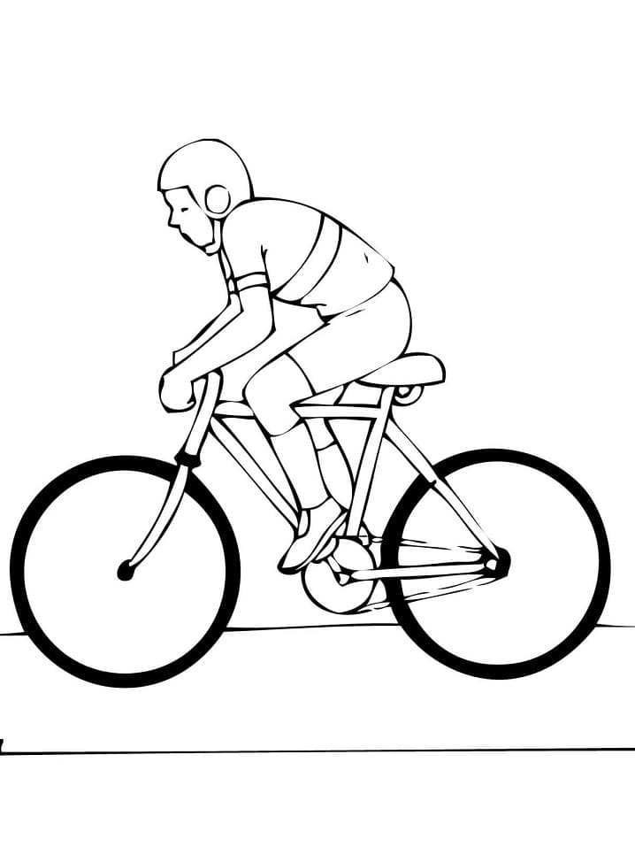 Desenho De Ciclismo Para Pintar grátis