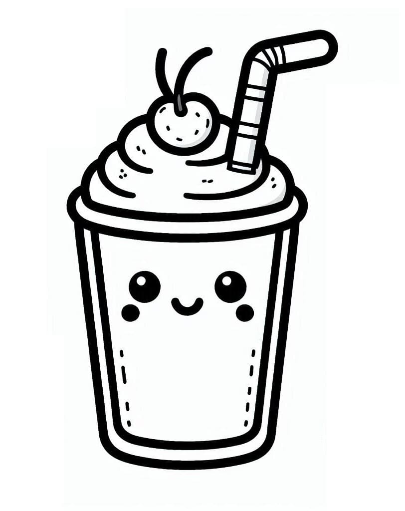 Desenho De Pintura De Milkshake Para Colorir