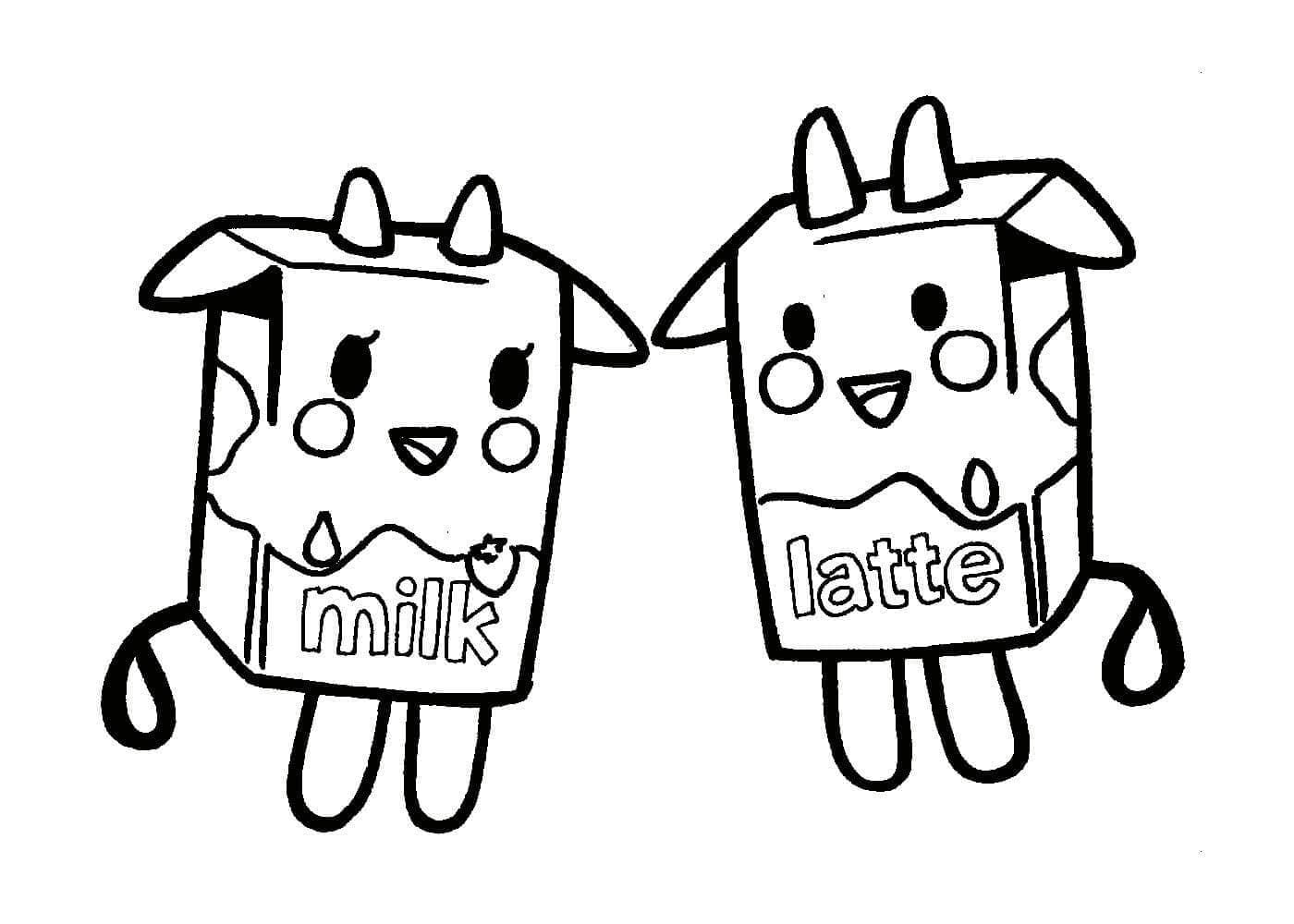 Desenho De Caixas De Leite Fofas Para Colorir