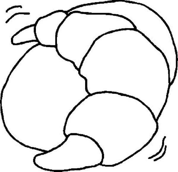 Desenho De Croissant grátis Para crianças Para Colorir