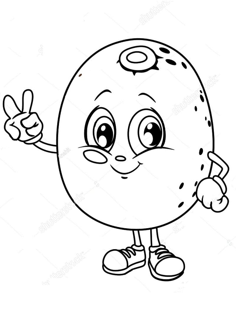 Desenho De Lindo Kiwi Para Colorir