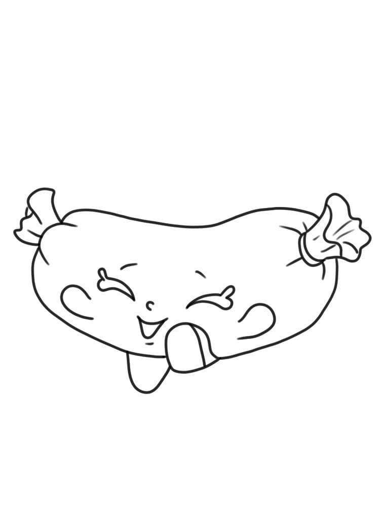 Desenho De Salsicha Fofa Para Colorir