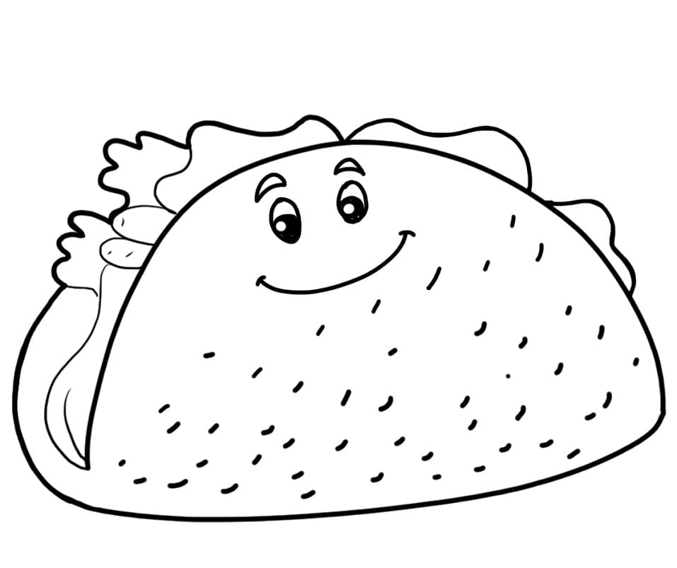 Desenho Taco Fofo Para Colorir