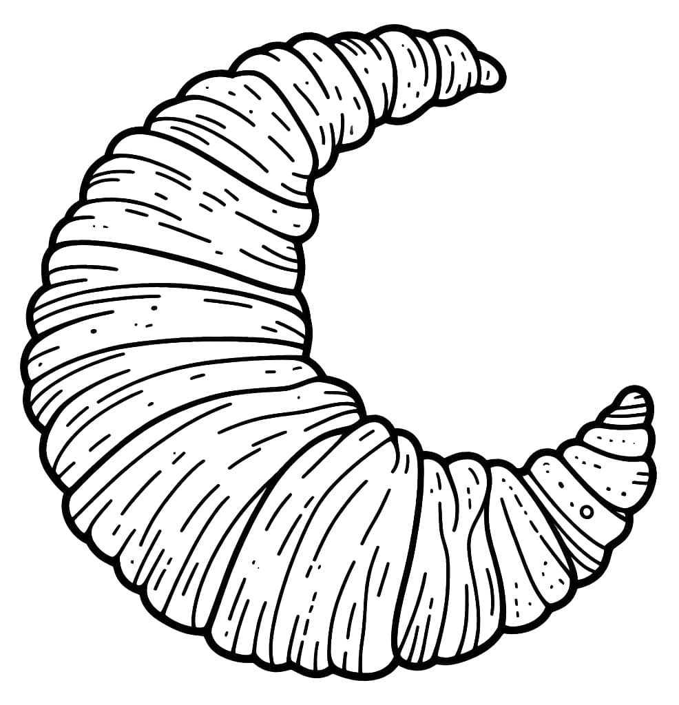 Desenho De Croissant Para crianças Para Colorir