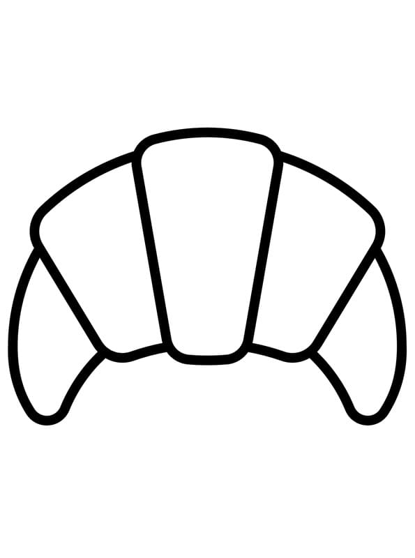 Desenho De Croissant Simples Para Colorir