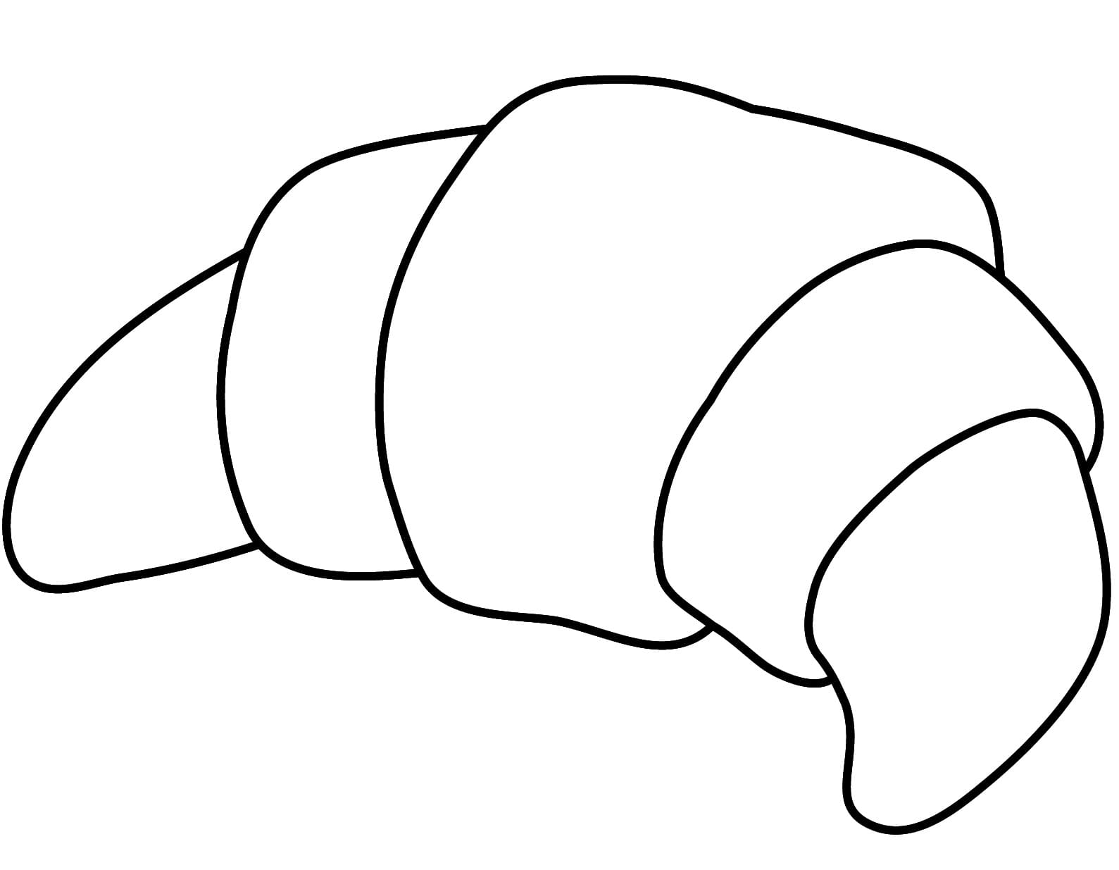 Croissant para Colorir