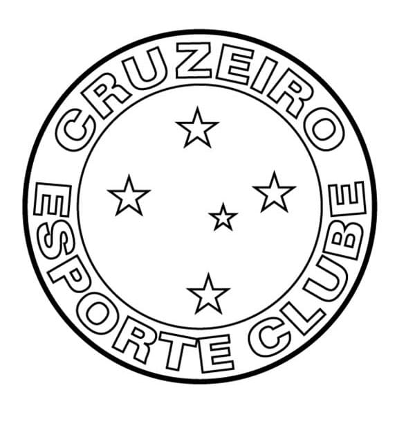 Cruzeiro Futebol para colorir