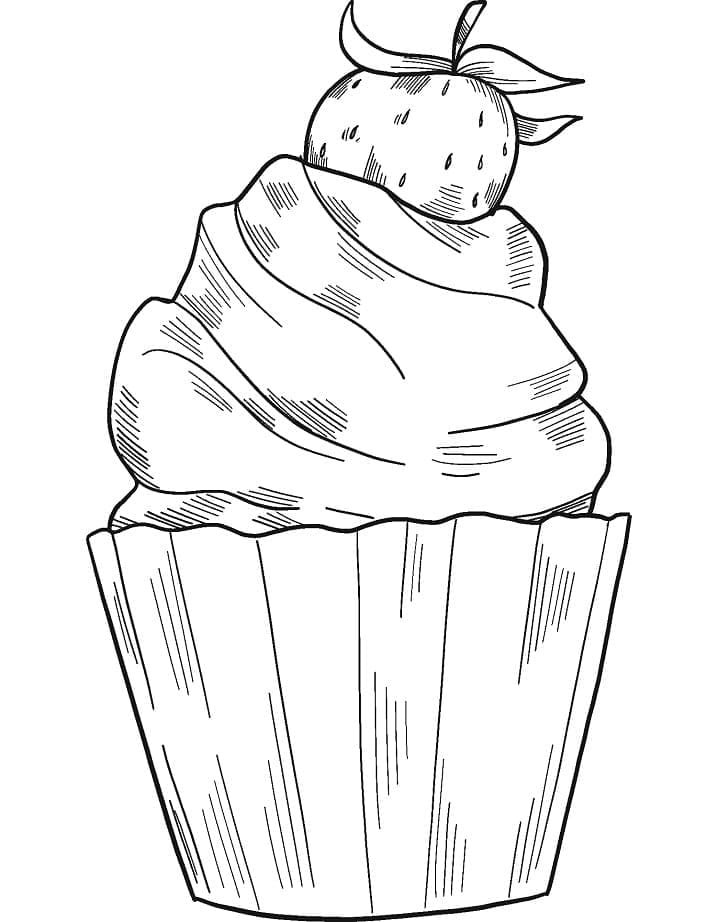 Desenho De Cupcake A4 Pronto Para Imprimir