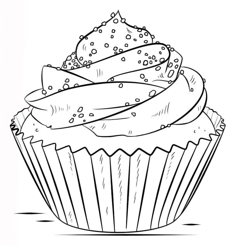 Desenho De Cupcake fácil e Gratuito