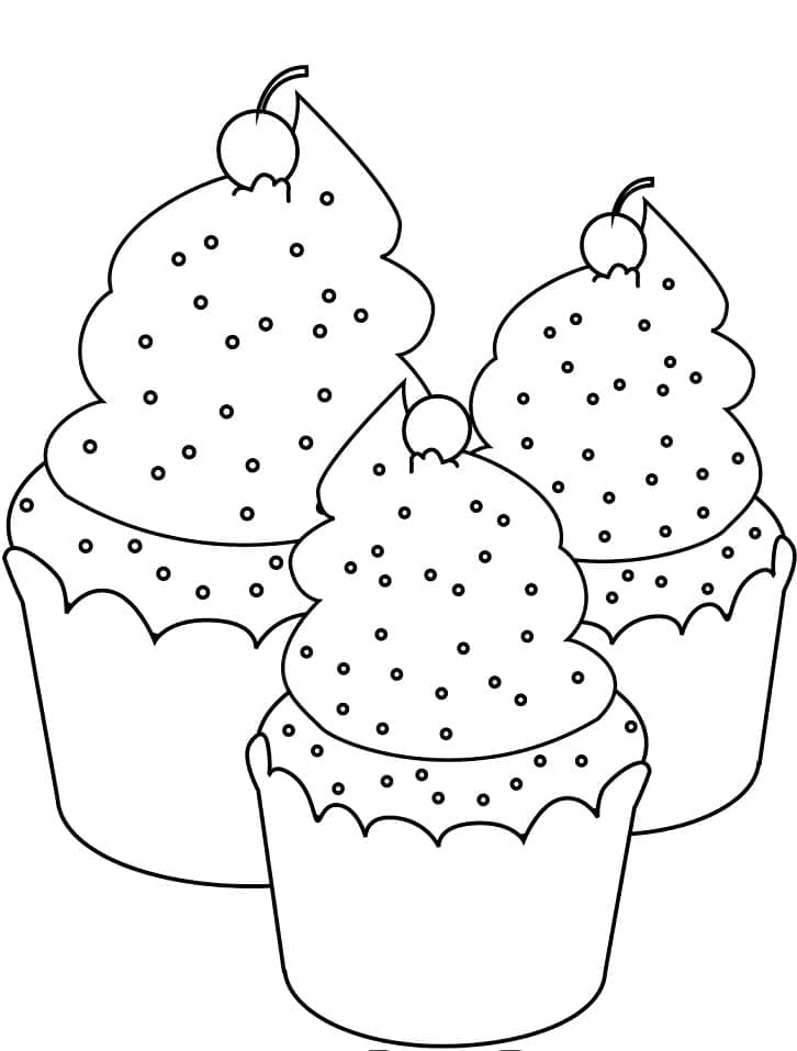 Desenho De Cupcake fácil Para Baixar