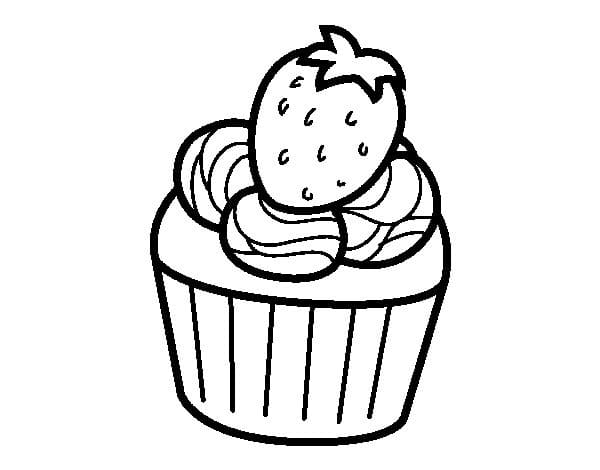 Desenho De Cupcake Para Pintar grátis