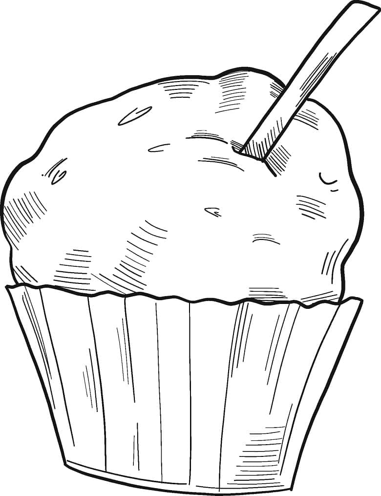 Desenho De Cupcake Pdf Gratuito Para Colorir