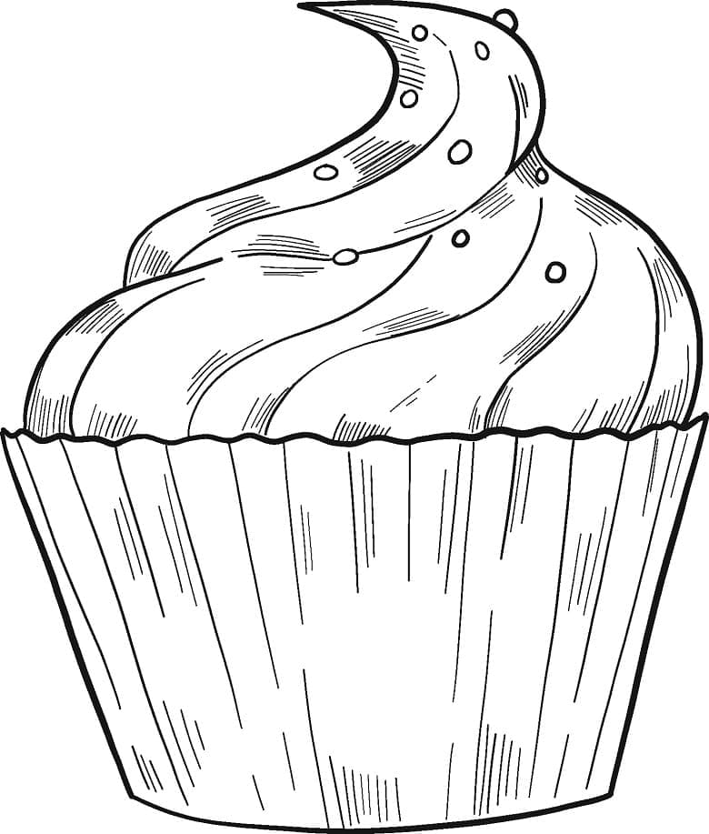 Desenho De Cupcakes Para Colorir