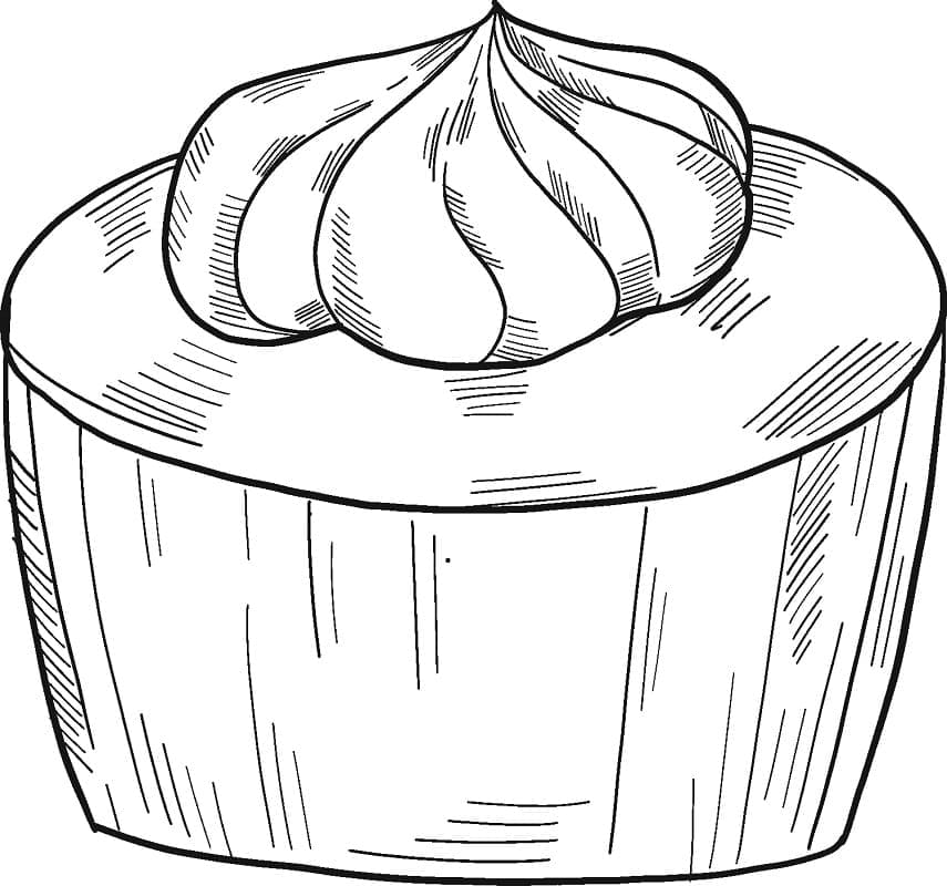Desenho De três Cupcakes Para Colorir