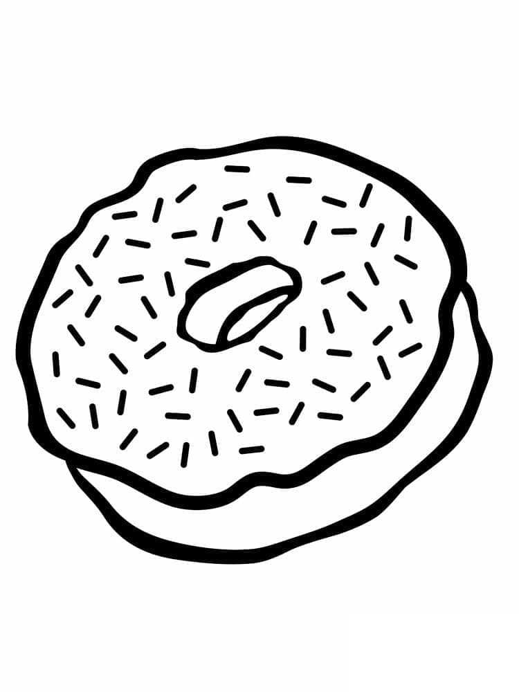 Desenho De Donut grátis Para crianças Para Colorir