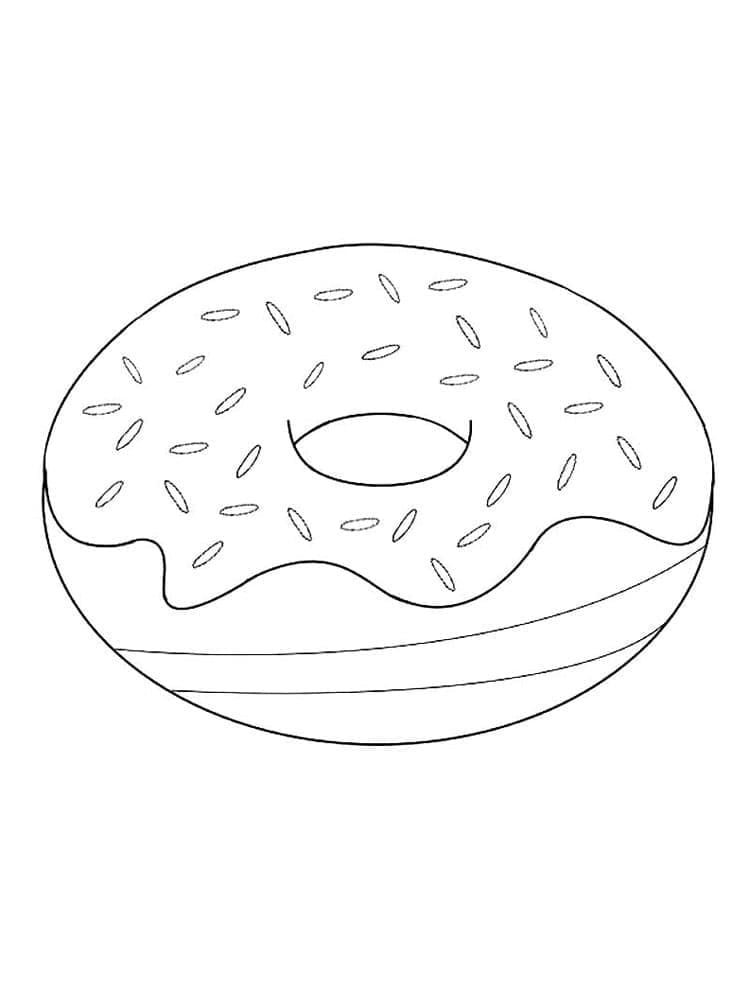Desenho De Donut Para Colorir