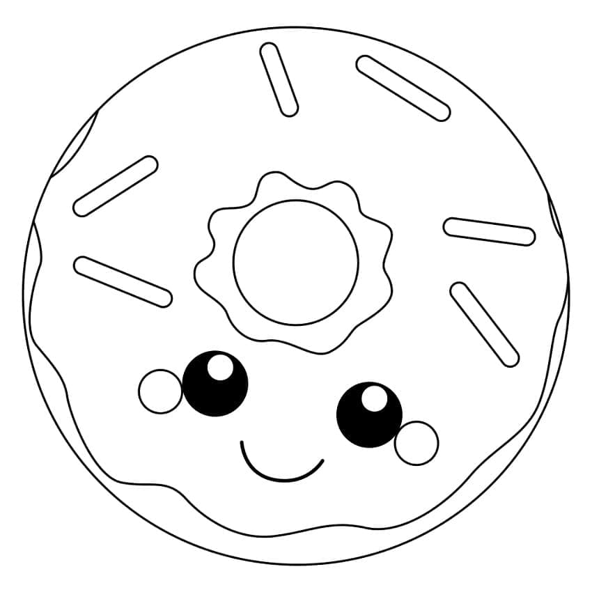 Donuts (Rosquinhas) para Colorir