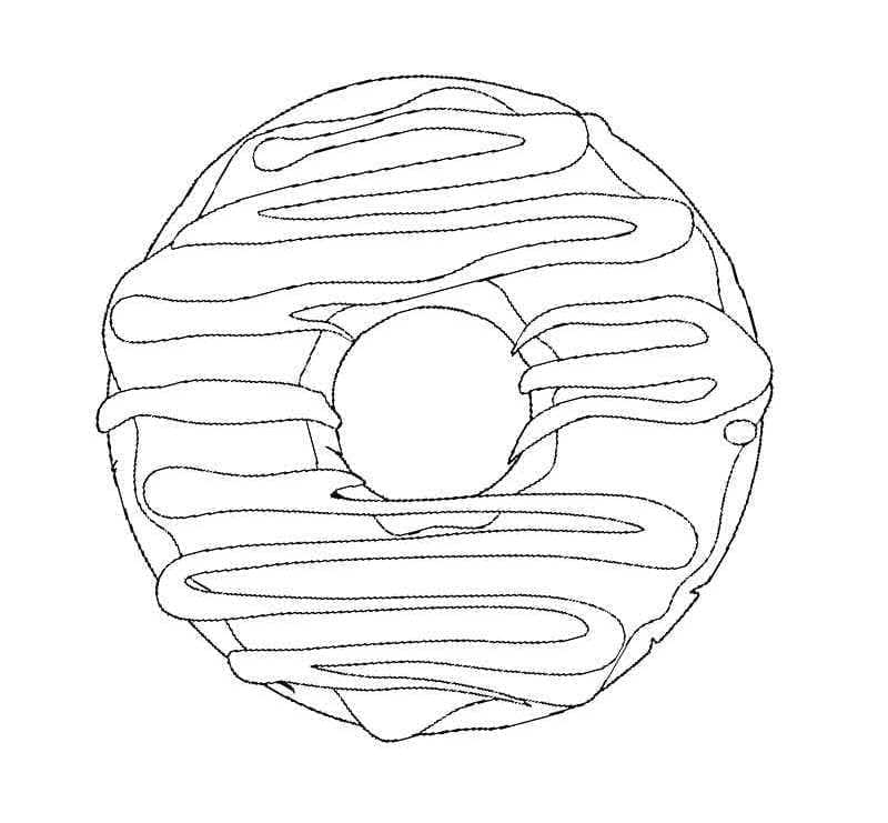 Desenho De Rosquinha Normal Para Colorir
