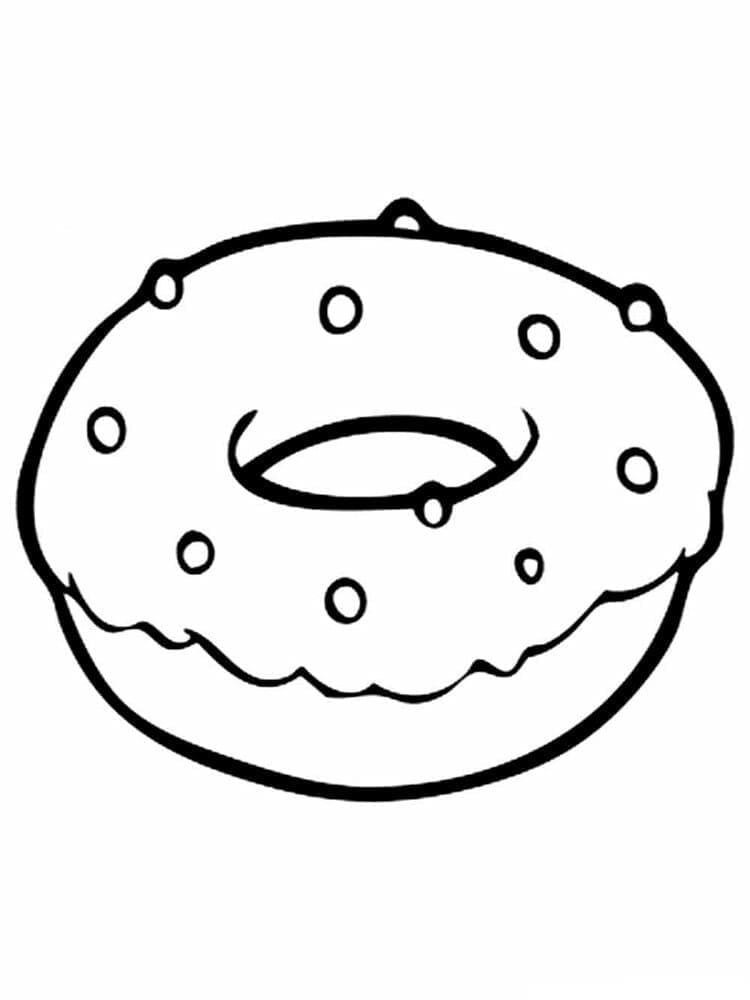 Desenho De Rosquinha Simples Para Colorir