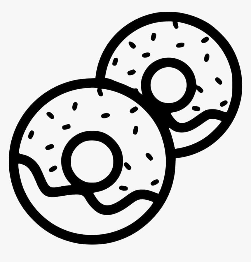 Desenho De Rosquinhas fáceis Para Colorir