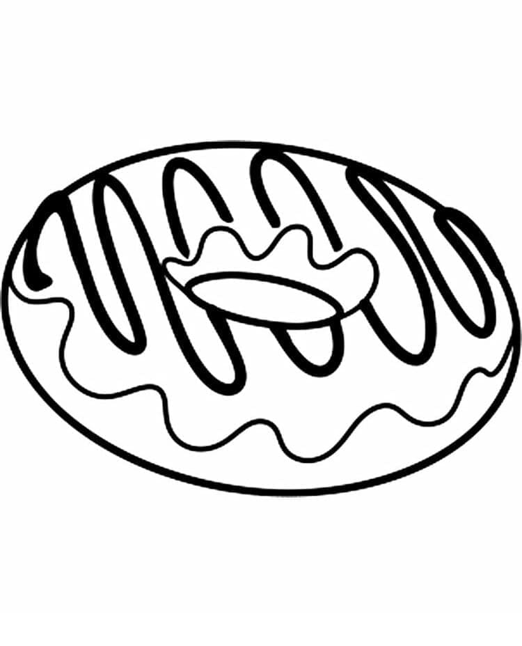 Desenho De Um Delicioso Donut Para Colorir