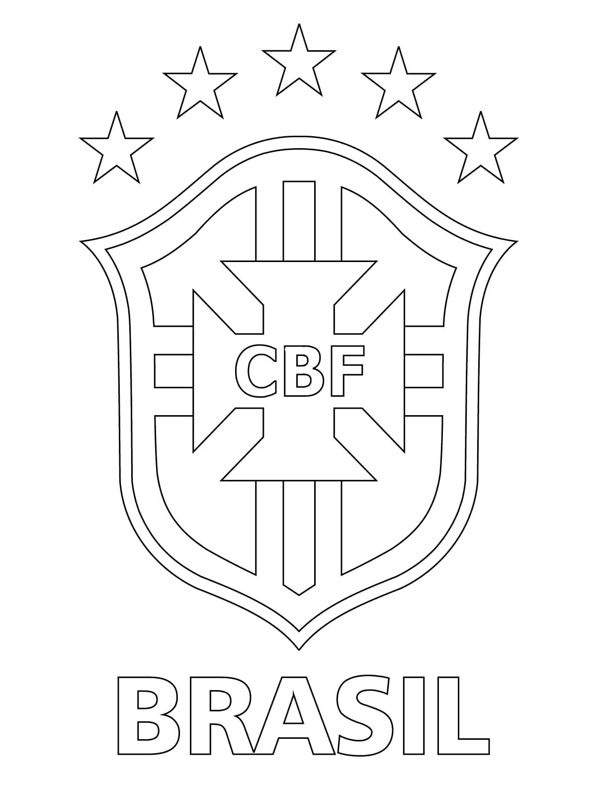 Desenho Do Escudo Da seleção Brasileira Em Pdf