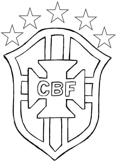 Desenho Do Escudo Da seleção Brasileira Para Baixar e Imprimir