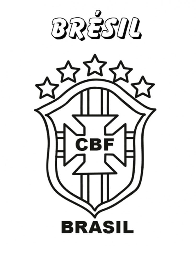 Desenho Do Escudo Da seleção Brasileira Para Colorir