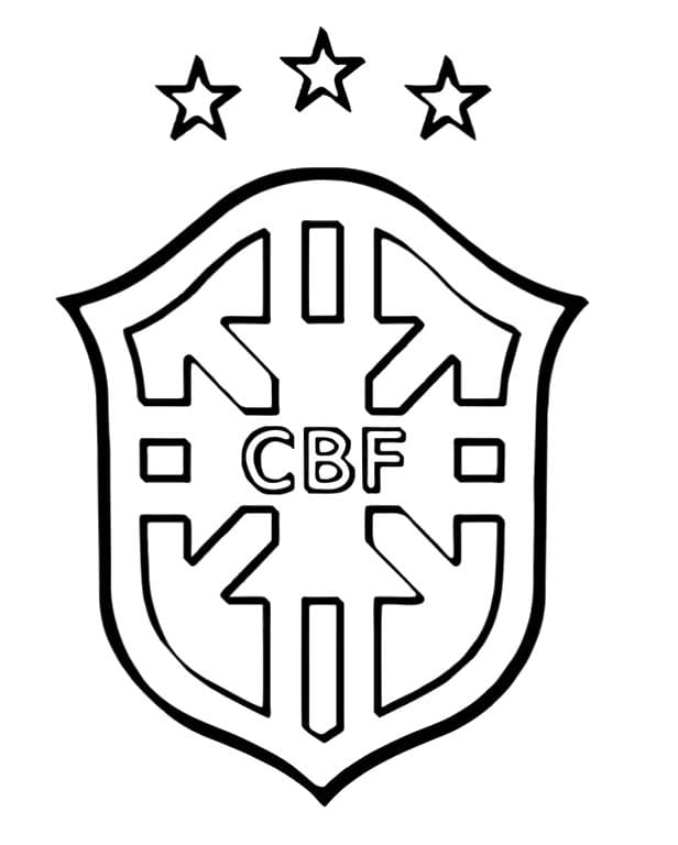 Desenho Do Escudo Da seleção Brasileira Para Pintar