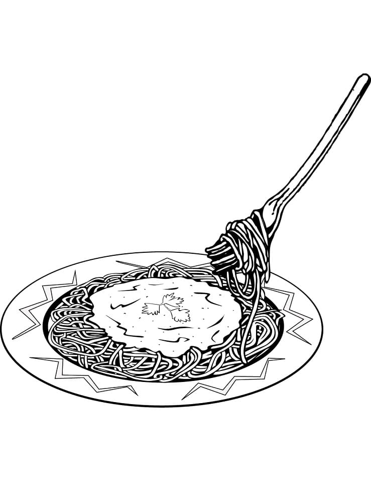 Desenho Espaguete Italiano Para Colorir