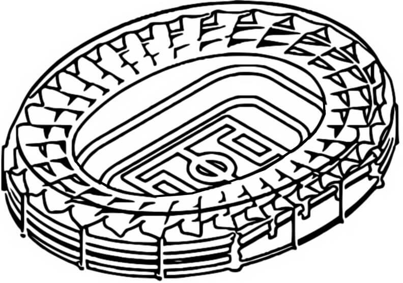 Desenho estádio olímpico De romã Para Colorir