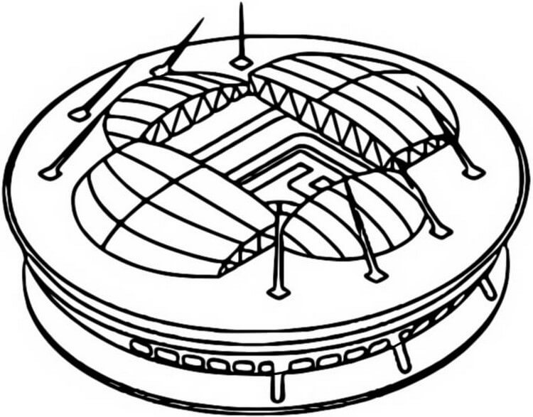 Desenho estádio são Petersburgo Para Colorir