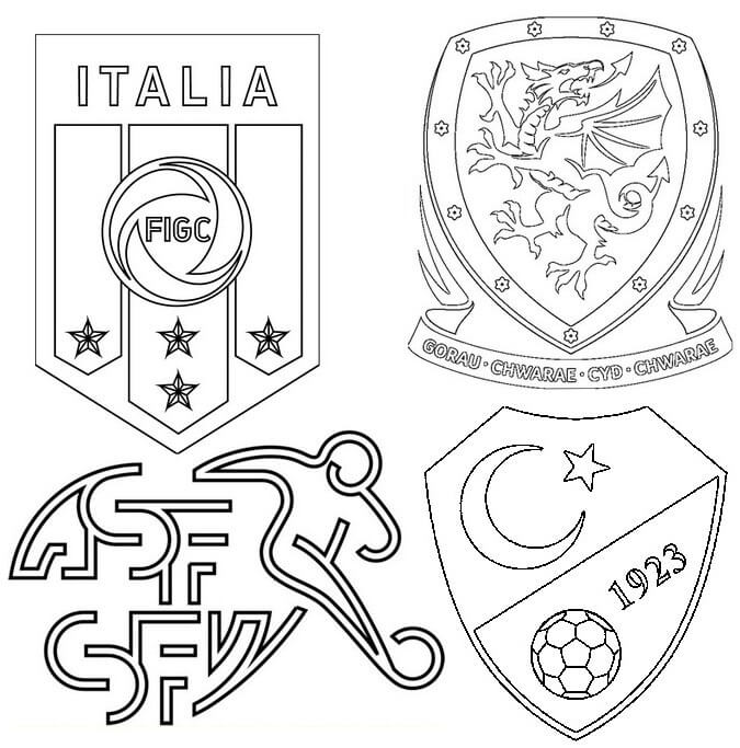 Desenho Euro 2021 Grupo A Para Colorir
