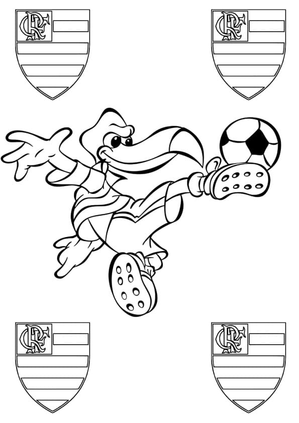 Desenho Do Flamengo Para Colorir e Pintar