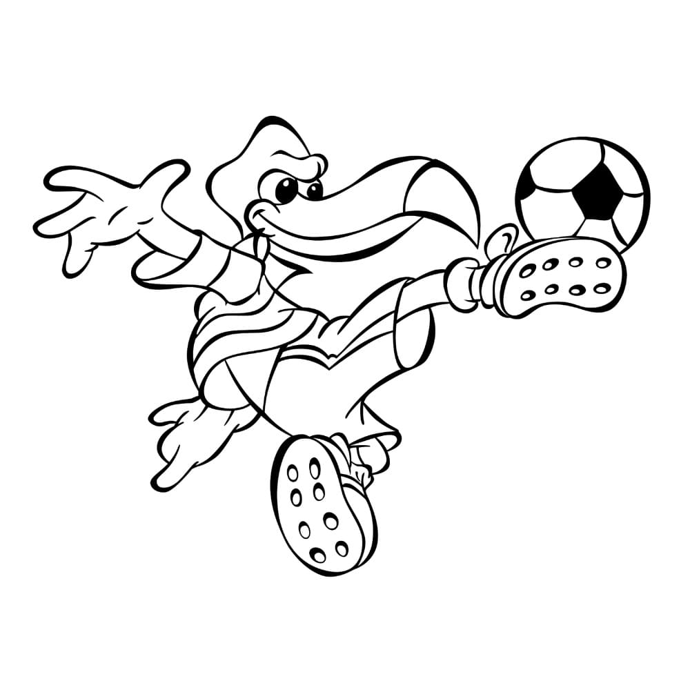 Desenho Escudo e Mascote Do Flamengo Para Colorir