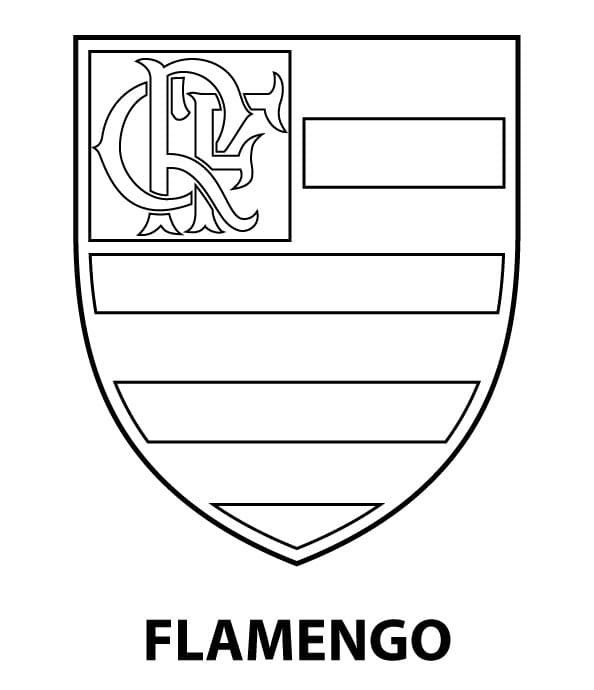 Desenho Flamengo brasão Para Colorir
