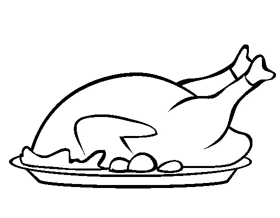 Frango Assado para Colorir