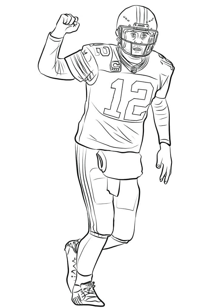 Desenho Aaron Rodgers Para Colorir