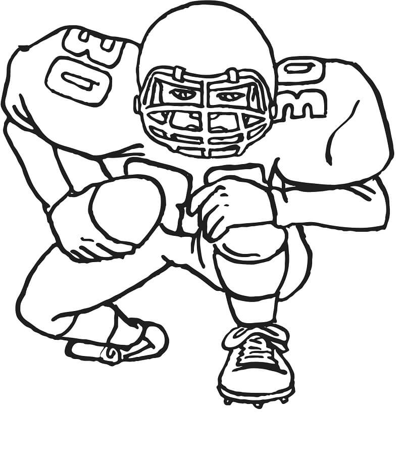 Desenho Jogador De Futebol Americano Para Colorir 1