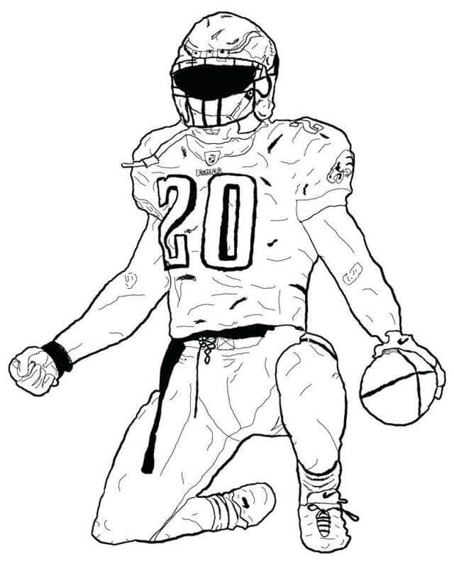 Desenho Jogador De Futebol Americano Para Colorir 6