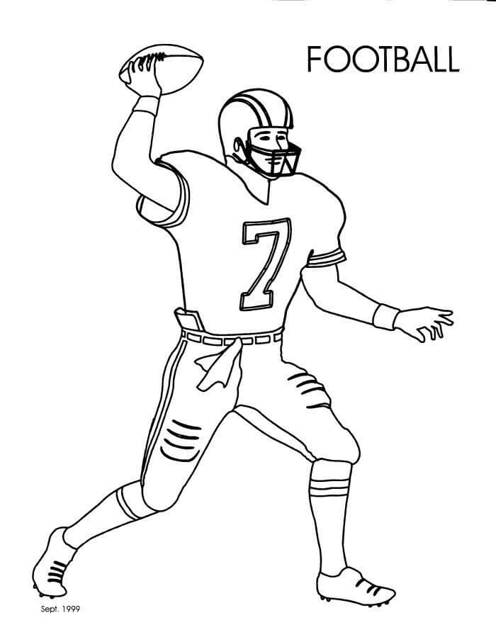 Desenho Jogador De Futebol Americano Para Colorir 7