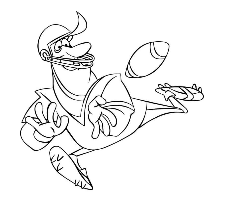 Desenho Jogador De Futebol Americano Para Colorir