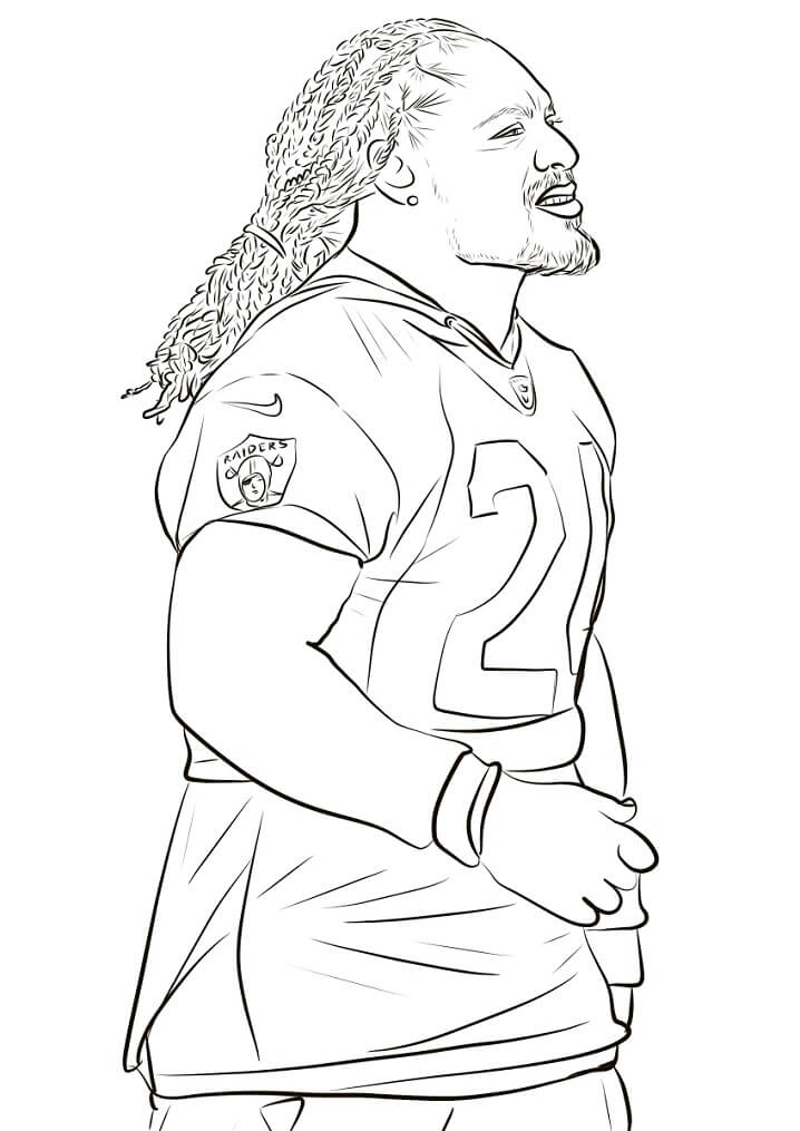 Desenho Marshawn Lynch Para Colorir