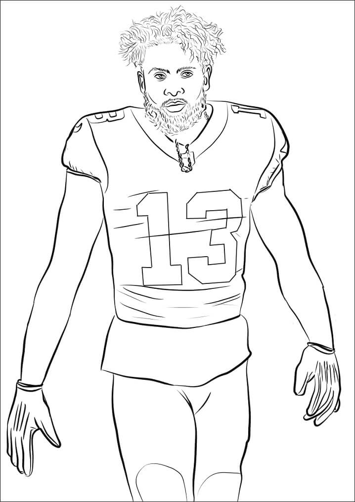 Desenho Odell Beckham Jr Para Colorir