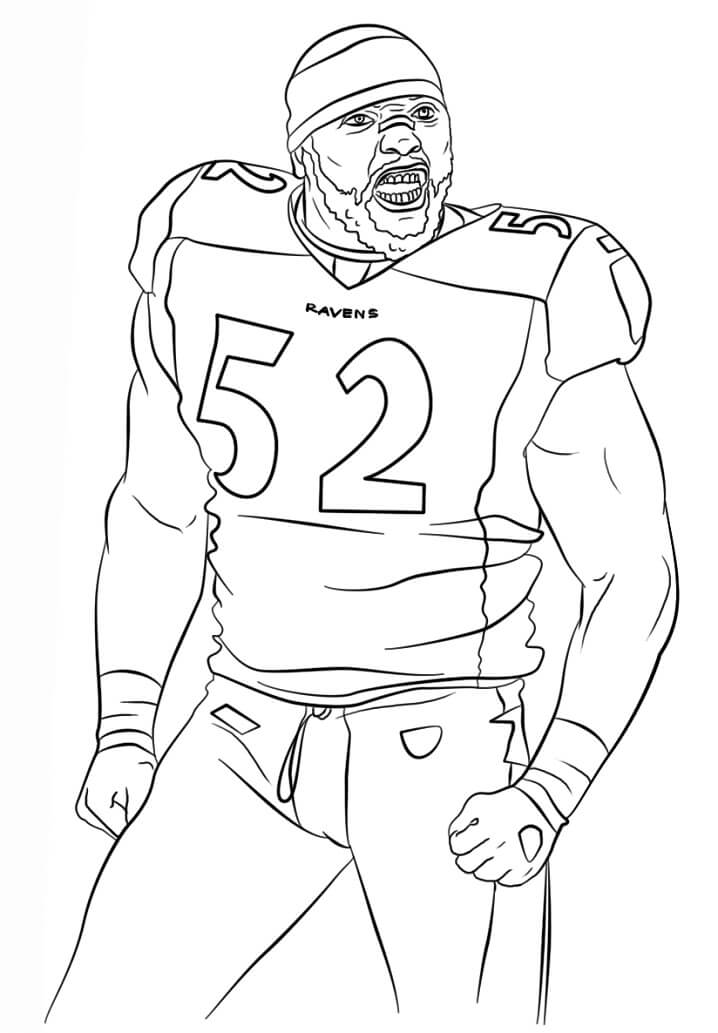 Desenho Ray Lewis Para Colorir
