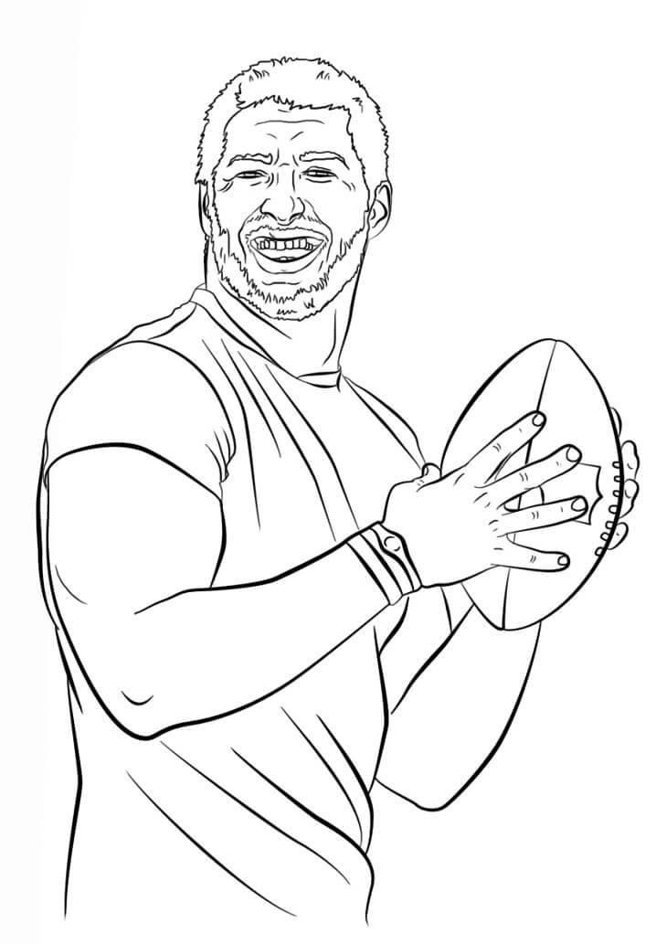 Desenho Tim Tebow Para Colorir